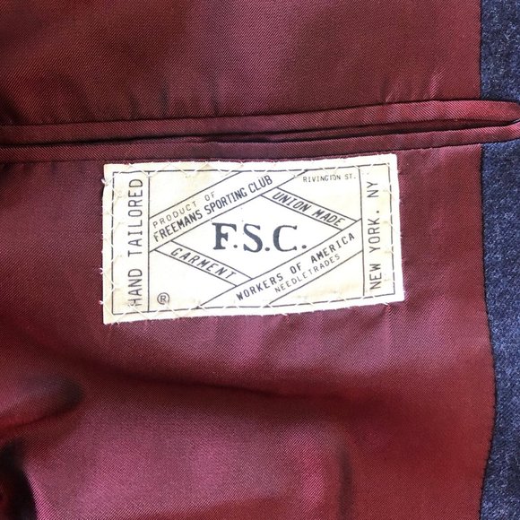 Navy Blue 3 piece suit 100% Wool Hand Tailored by Freemans Sporting Club - Picture 3 of 6